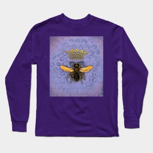 Queen honey bee in a periwinkle hive Long Sleeve T-Shirt